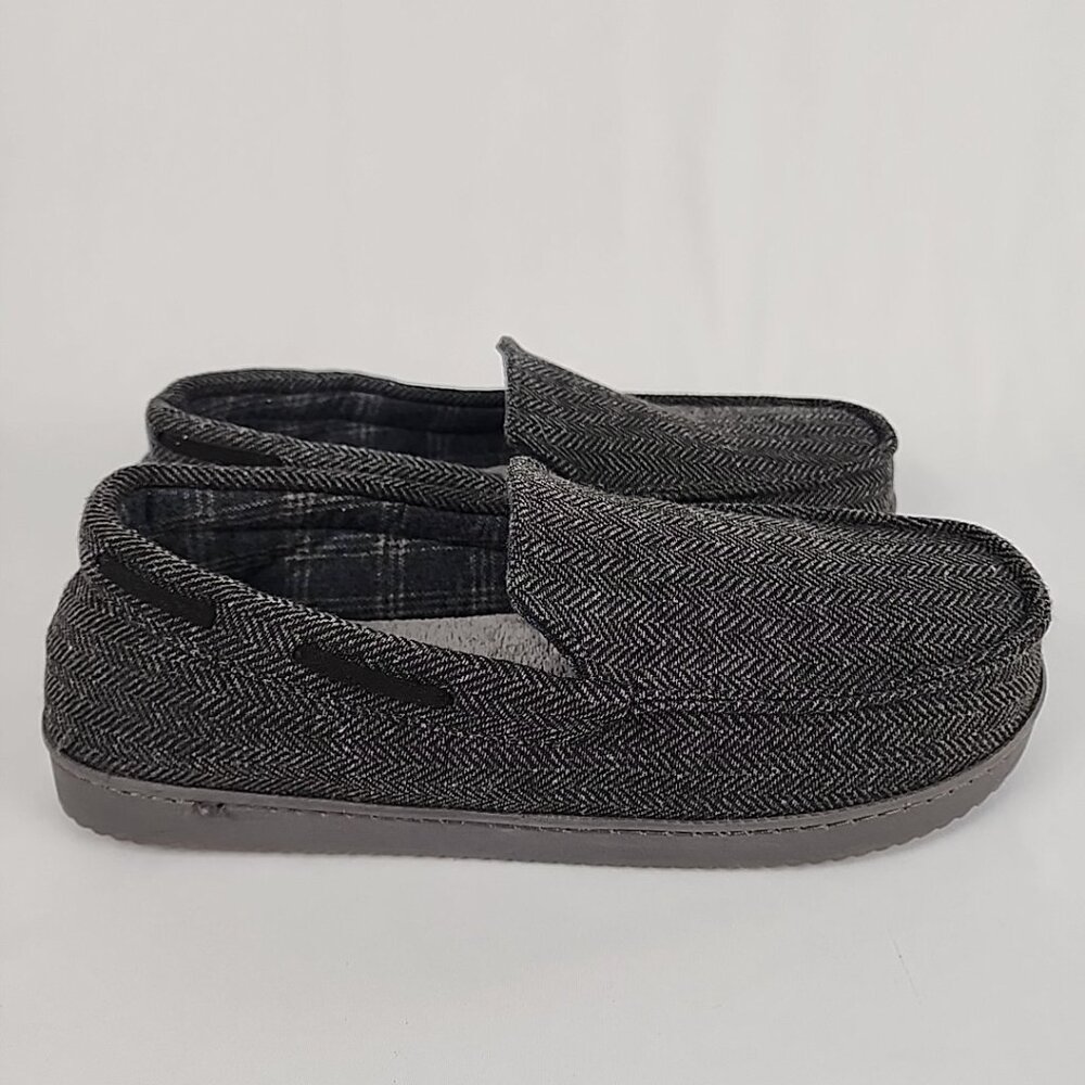Dluxe By Dearfoams Men's Med Julien Plush Jersey Sport Lounge Clog Slippers NWOT - Picture 3 of 10